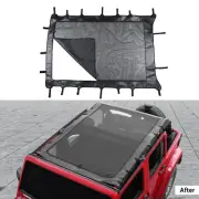 Top Sunshade Mesh Bikini Soft Roof Cover For Jeep Wrangler JK 4 Door 07-17 Black