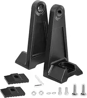 2-Pack LEDOPPO Light Bar Mounting Brackets - Universal Straight & Curved LED Light Bars Bracket Kit for Jeep Off-Road Trucks Van SUV UTV,Hood & Roof Mounted Base,Aluminium,Black