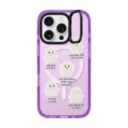iPhone 16 Pro Impact Ring Stand Case MagSafe Compatible Lil Ghost Reminders Phone Case by GMF Designs