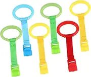 UTHCLO Crib Pull Ring Stand up Assist 6pcs Ring Stand for Boys and Girls Safe Edges