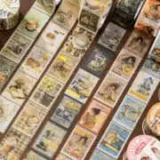 Coffee Themed Washi Tape Vintage Bronzing Stickers Junk Journal Card Scrapbook