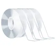3 Pack Clear Double Sided Mounting Tape Multipurpose Strong Adhesive Tape