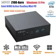 MINIX Z100-Aero Intel N100 Mini PC 16G 512G SSD Windows 11 Pro 4K 60Hz Computer