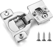 (4 Pack) 1/2 Inch Overlay Soft Close Cabinet Hinges, Kitchen Concealed Hinges fo