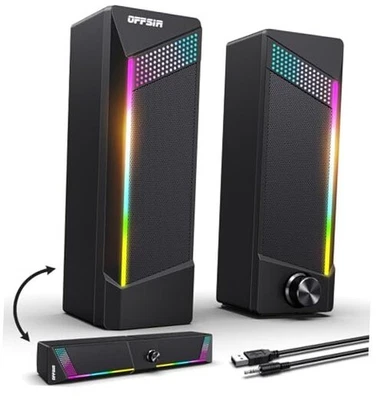 Computer Speakers, 2 in 1 PC Speaker , Gaming Speakers for PC Computer Laptop