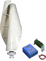 AISINILALAO 12000W Vertical Spiral Wind Turbine Wind Turbine, 12V 24V 48V Wind Turbine with MPPT Charge Controller Vertical Wind Turbine, White