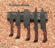 5pcs Hand Forged Steel Chef Knife set, Kitchen Knife Set With Leather Bag