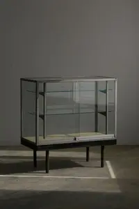在飛比找Yahoo!奇摩拍賣優惠-[裏山 古物]  玻璃展示四腳櫃