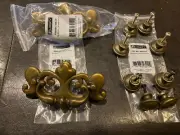 Brass Wheat Colonial Chippendale Vintage Antique Hardware Drawer Pulls 3"center