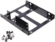 Suesacy Double Layer SSD Metal Frame 2.5 to 3.5 Internal Mounting Computer SSD Hard Drive Dual Desktop Converter Adapter Bracket