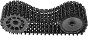 Rc Tank Tracks DIY Tank Tracks Replacement Wheels Model Building Blocks for Rc Robots Black