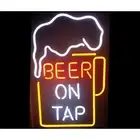 Beer On Tap 17"x14" Neon Sign Lamp Light With Dimmer Business Glass Man Cave VY