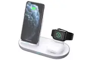 Aukey 3 In 1 Aircore Series Wireless Charging Station Stand White f Apple