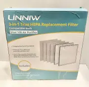 Air Purifier Replacement Filter Compatible Vital 100-RF (3-in-1) 2 Hepa+4 Carbon