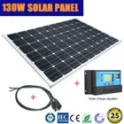 130W 12V MONO SOLAR PANEL HOME CARAVAN 4WD BATTERY CHARGING + 2M CABLE REGULATOR
