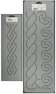 2 Quilting Stencils Lattice, Rope & Wave Swirl Border 2" Quilt Pattern Templates