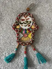 Colourful Handmade Arabic Greeting Wall/ Door Decoration Hamsa/ Khamsa