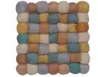 Heirloom Felted Wool Dot Trivet | Ochre Scattered 6" x 6" Danica New with Tags