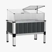 Garden Bed Galvanised Steel Raised Planter Vegetable 80x49x74cm