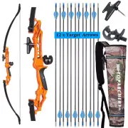 Archery 54" Recurve Bow and Arrows QUIVER for Adult / Beginner Hunting Target
