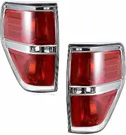 Rear Tail Lights Assembly for Ford F150 for Raptor 2009 2010 2011 2012 2013 2014 Car Taillight Rear Brake for Reverse Turn for Signal Car Rear Lamps(Red)