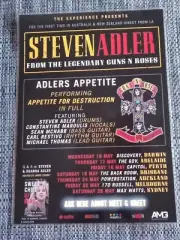 STEVEN ADLER - GUNS N ROSES 2018 LAMINATED TOUR POSTER APPETITE FOR DESTRUCTION!