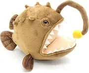 JIANEEXSQ Realistic Anglerfish Stuffed Animal Doll, Simulation Anglerfish Plush Toy, Deep Sea Ocean Animal Plush, Children's Birthday Gift, Collection Decoration