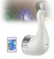 Peacock Wall Light,Peacock Led Wall Light,Peacock Wall Decor Light,Peacock Nightlight,Peacock Lamps,Peacock Plug in Light,Peacock Projection Lamp,Remote Control Led Night Light (White)