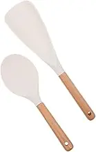 BRIGHTFUFU 2Pcs Silicone Rice Paddle Safe and Convenient Rice Spoons for Easy Serving Heat Resistant Kitchen Accessories for Rice Cookers and Everyday Use