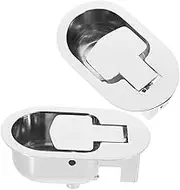 GOOHOCHY 2pcs Metal Recliner Pull Handle Replacement for Recliner Brands Ergonomic Design for Easy Operation Quick Installation Silver Finish