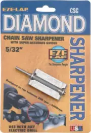 Eze-Lap Diamond Chain Saw Sharpener EZLCSG532 Size 5/32". Attach to any electric