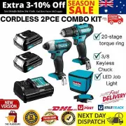 Cordless Drill Driver Combo Kit with Batteries Charger Li-Ion Work Tools