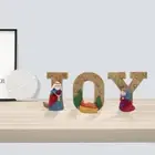 4Pcs/set Durable Christmas Manger Ornaments Classic Nativity Figure Living Room