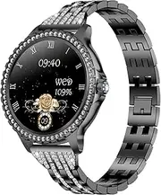 BHCASE 1.32 Inches Smartwatch IP67-Waterproof BT5.0 Intelligent Watch Fitness Tracker Multifunctional Watch Compatible with Android4.4/ iOS7.1