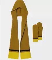 "BNWT" Uniqlo x MARNI - Popcorn Knitted Hooded Scarf & Mittens Set Beige/Yellow