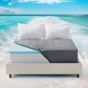 SLEEP ZONE Memory Foam Mattress Topper, Cooling Mattress Cover With 2 Inch Gel