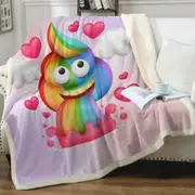 Rainbow Poo Throw Blanket