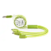 3Pcs Charging Cable 3 In 1 For Android Type-C Three-In-One Mobile Phone Telescopic Data Line