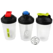 3 Protein Shaker Supplement Drink Blender Mixer Bottle Steel Ball 600ml