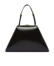 Medium brushed leather handbag One size black