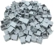 Lego 100 New Light Bluish Gray Containers Box 2 x 2 x 2 Cupboard House Pieces