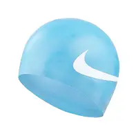 在飛比找PChome24h購物優惠-Nike 耐吉 泳帽 Big Swoosh 藍 白 矽膠泳帽