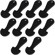 Tehttz 10Pcs Black Shopping Trolley Tokens Key, Shopping Trolley Release Key Shopping Trolley Remover Shopping Trolley Token Coin Key Unlocker for Grocery Shopping Carts