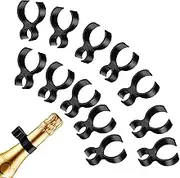 12 Pieces Champagne Bottle Sparklers Clips Champagne Bottle Single Holder Champagne Sparkler Safety Clips for Candle Christmas Wedding Party Supplies