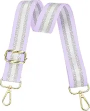 uxcell Purse Strap, Wide Shoulder Strap Adjustable Crossbody Bag Straps Universal Replacement Shoulder Bag Belt for Women's Handbags Canvas Guitar Bag Backpack, Light Purple