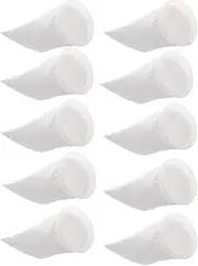 Perfk 10pcs 100 Micron 4inch Filter Socks Aquarium Marine Sump Filter Bag, Suitable for Aquarium, Fish Tank, Beverages, Chemical Industry