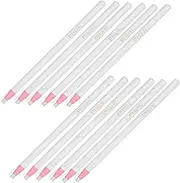 12 Pcs Peel-off China Markers Grease Pencil Crayons Drawing Marking Wax Pencil for Wood Glass Garments Metal Fabrics Film Paper White
