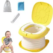 Toddler Folding Travel Toilet Seat,Girls Foldable Toilet Seat Portable Potty Seat - Kids Reusable Portable Toilet Seat for Indoor, Outdoor, Car, Road Trip, Travel