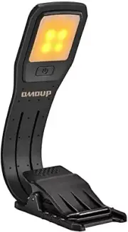 Book Lights, Rechargeable Reading Light Eye-Care Warm Light with 4 Brightness