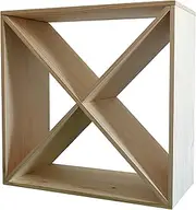 X-Module Wine Rack Cube Un-Assembled Natural Pine